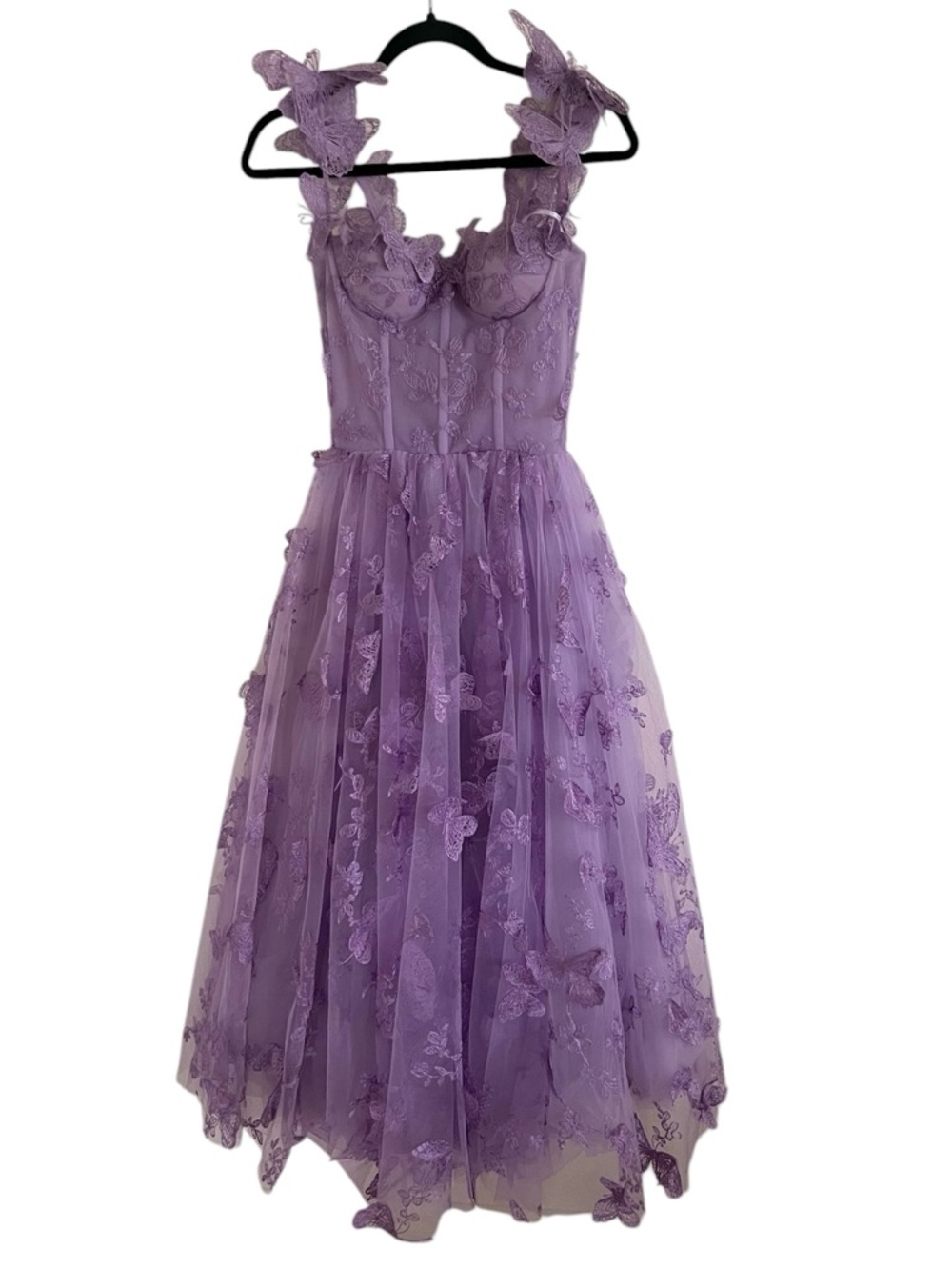 Teuta Matoshi Whimsical Flutter Midi Gown